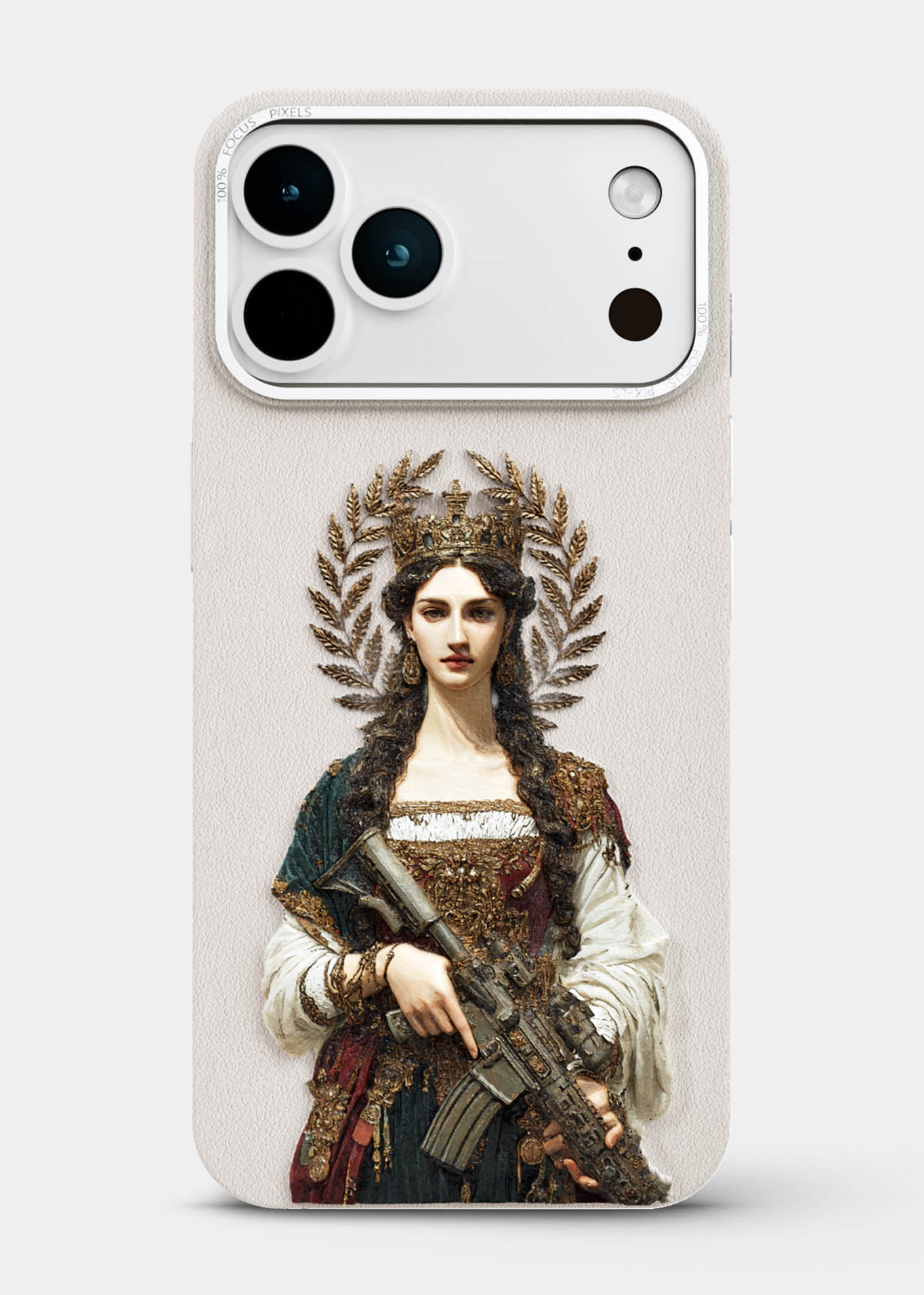 Embossed Art iPhone Case | Fuminworks iPhone 17 Air / Grey&White